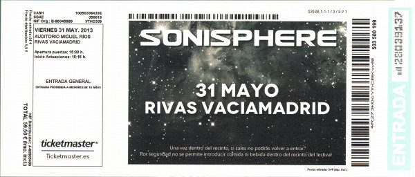 Sonispehere 2013, 31 de mayo de 2013