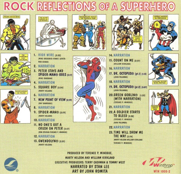 "Rock Reflections of a Superhero", narrado por Stan Lee, ilustrado por John Romita Sr.