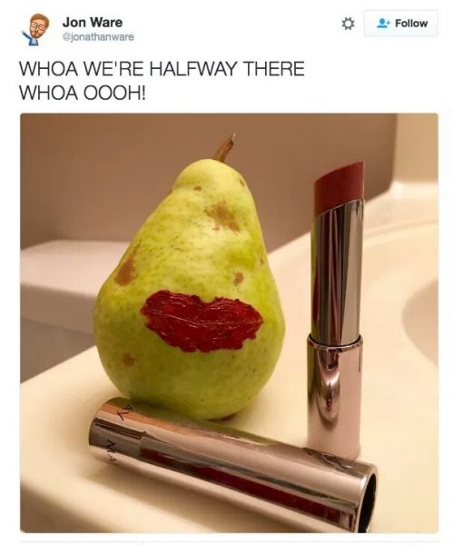 … lipstick on a pear