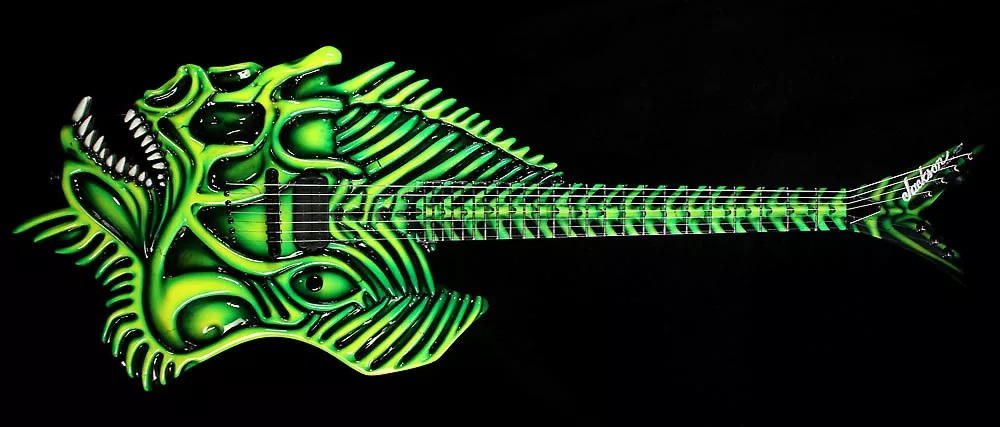 Jackson Custom Shop 7-String Legend of Zelda Zoraxe (Special Edition Fish Bone Guitar) #5 [2003]