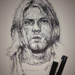 Vince Low, Simply Scribbly exhibition in Singapore, «Kurt Cobain» progress