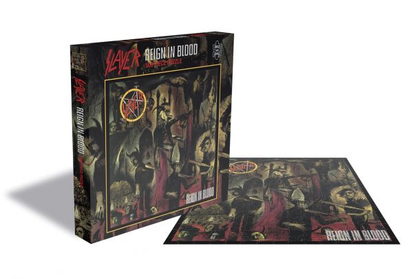 Puzzle de 500 piezas de «Reing In Blood» de Slayer. Rock Saws/Zee Productions.