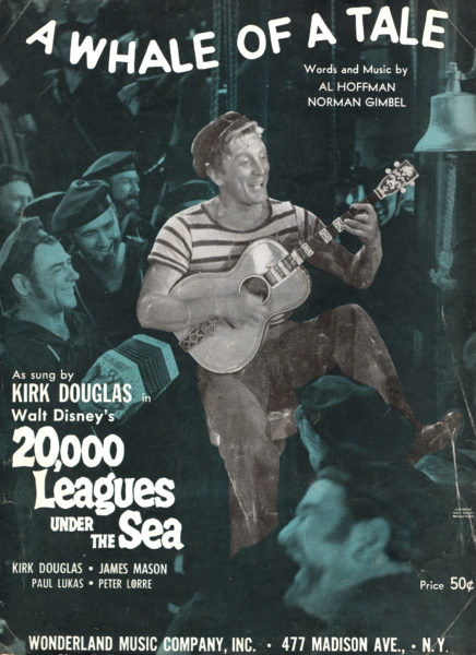 Portada de la partitura de «A Whale Of A Tale», cantada por Kirk Douglas