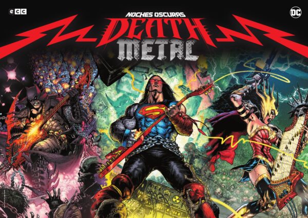 Cara A de la lámina promocional de «Noches oscuras: Death Metal» del Batman Day 2020