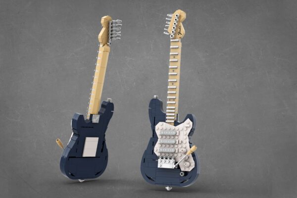 Fender Stratocaster diseñada por TOMOELL para el programa LEGO Ideas