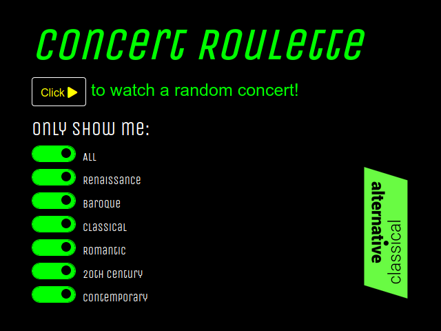 Concert Roulette