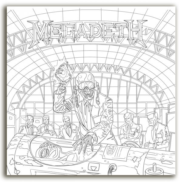 Página del libro para colorear de Megadeth